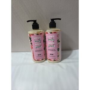 2x Love Beauty and Planet Delicious Glow Body Lotion Murumuru Butter& Rose 13.5